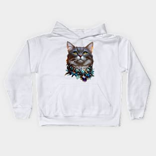 Bejewled Cat Kids Hoodie